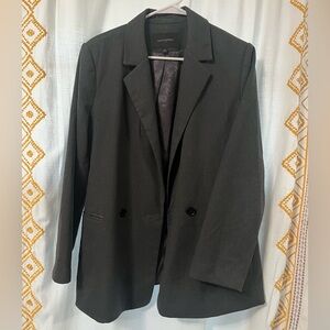 Banana Republic Women's Black Double-Breasted Blazer